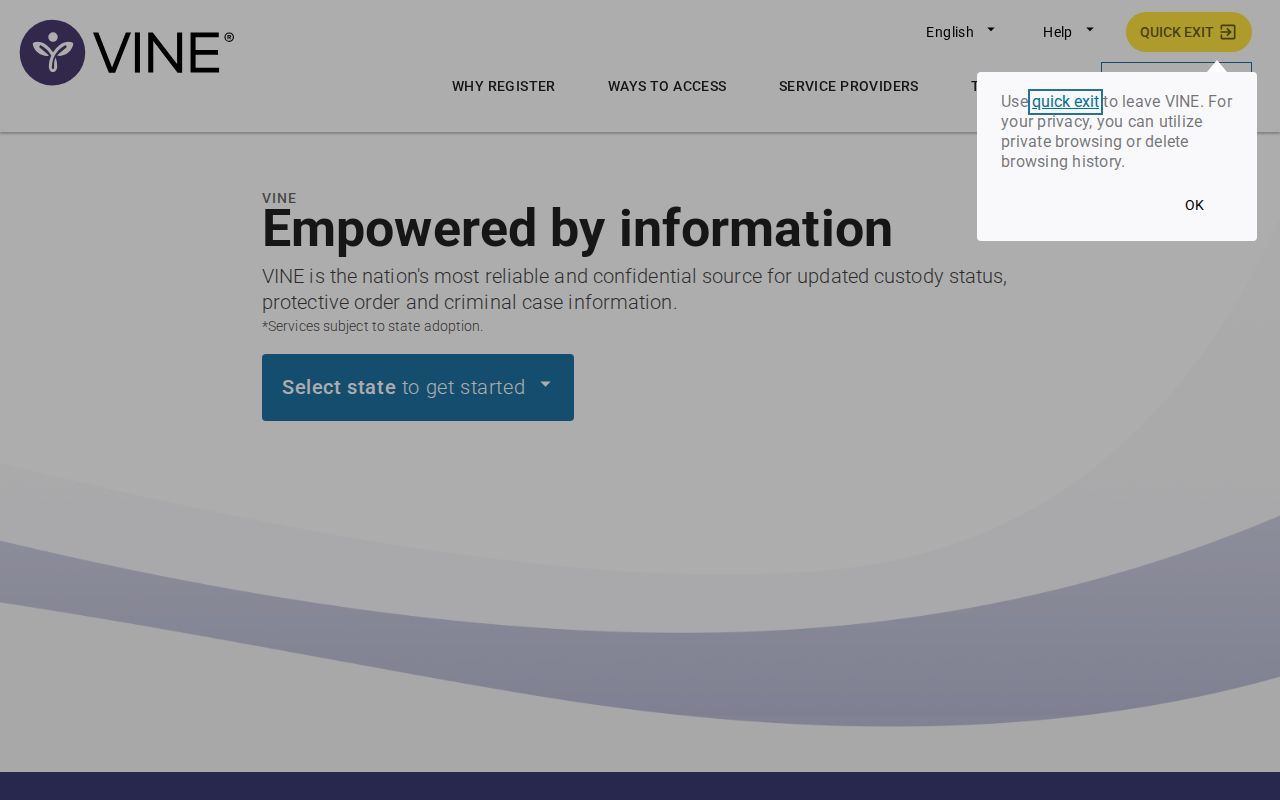 Fulton County Mayfield custody status and release notification search through VINE